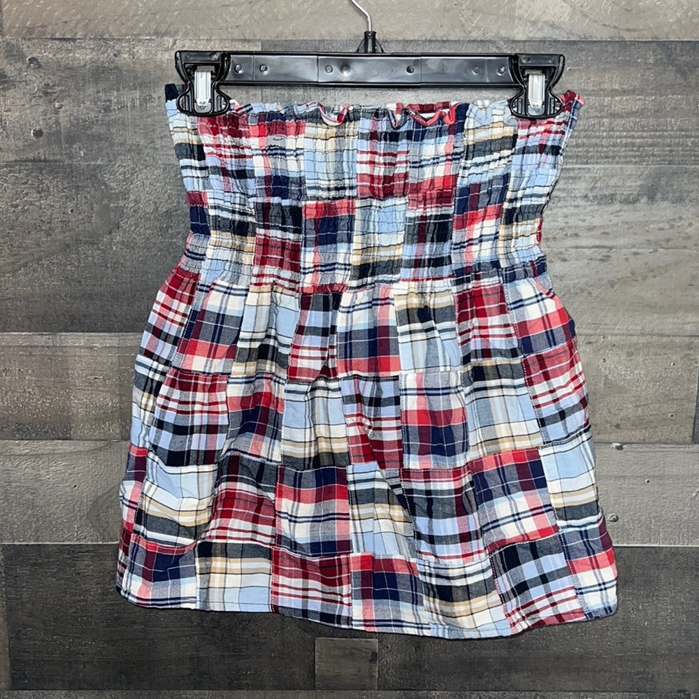 Blue and Red Plaid Anne Taylor Loft Skirt